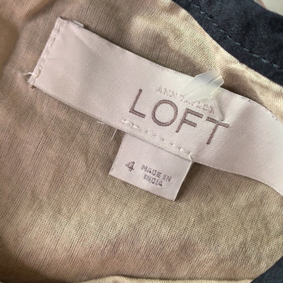 Ann Taylor Loft Eyelet Sleeveless a line dress short Classic black small 4 - Picture 4 of 5